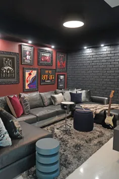 Rock ‘n’ Roll Interiors: طراحی اتاق رسانه های خانگی توسط DKOR Interiors