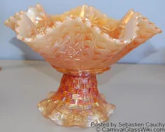 Persian Garden Dugan: Fruit Bowl Peachcent، Glass Carnival Glass