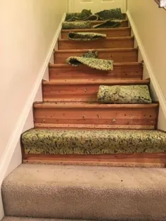 نحوه تغییر پله ها از فرش به چوب DIY