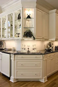 32 بهترین کابینت آشپزخانه عتیقه سفید برای سال 2021 |  ایده های دکوراسیون منزل