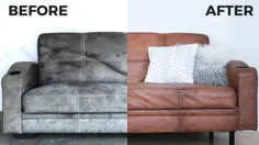 کاناپه چرمی DIY - نحوه نقاشی روی میکروفیبر!  دستورالعمل مخفی رنگ پارچه - نرم