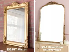 آینه DIY Anthropologie (زیر 50 دلار!)