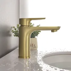 شیر حمام ظرف 1 سوراخ تک دست (طلای براق)