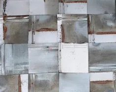 10 قطعه از کاشی های سقفی آنتیک قطره بازیابی شده از قلع انبار انبار فلزی راه راه