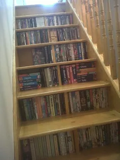 پله های قفسه کتاب