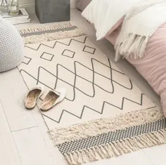 فرشها را فرش کنید Boho Style Handsed Bed Bed Tufted فرش - خانه ای گرم