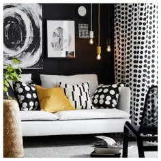 KLARASTINA روکش کوسن ، سیاه و سفید - IKEA