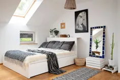 25 ایده جالب برای طراحی اتاق خواب زیر شیروانی - MaterialSix.com
