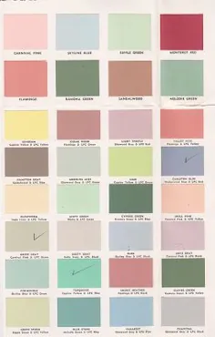 بروشور Vintage Decorating - بروشورهای Paint Color Chip 1950