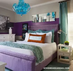 تزیین اتاق خواب خود با رنگ های سبز ، آبی و بنفش