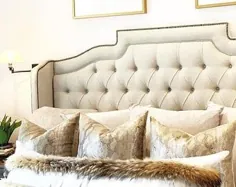 تختخواب سفارشی روتختی تاشو بلند تاشو منحنی انتخاب پارچه Crystal Glam Diamond Tuft ساخته شده برای سفارش
