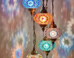 چراغ موزاییک لامپ ترکیه چراغ مراکش لامپ مراکش |  اتسی