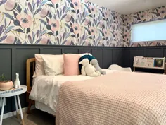 صفحه DIY و Batten با کاغذ دیواری قابل جابجایی - به روزرسانی اتاق خواب کودک