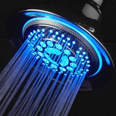 DreamSpa تمام کروم با کنترل درجه حرارت آب تغییر رنگ سر پنجره دوش LED با تولید کننده برتر برند!  رنگ چراغ های LED تغییر می کند .. ، توسط Dream Spa - Walmart.com