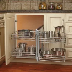 بهینه ساز کابینت گوشه کور آشپزخانه Rev-A-Shelf - فضای کابینت های گوشه کور را به حداکثر می رساند |  KitchenSource.com