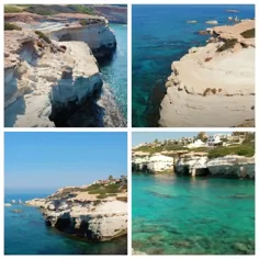 غارهای دریایی یا "سنگ های سفید"، "غارهای دریایی" قبرس، پافوس