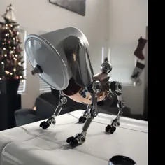 لامپ ربات لوله ای چراغ رومیزی کلکسیونی Metal Art Cute Robot |  اتسی