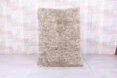 فرش خاکستری مراکشی فرش 3.5ft x 5.7ft فرش بنی اورین مراکشی |  اتسی