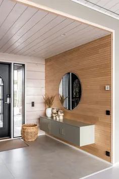 یک خانه چوبی معاصر با فضای داخلی مدرن و الهام گرفته از طبیعت