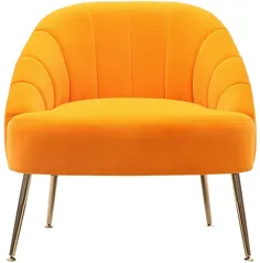 صندلی توپی لمسی صندلی راحتی صندلی INMOZATA در صندلی های گاه به گاه نارنجی برای اتاق نشیمن اتاق خواب