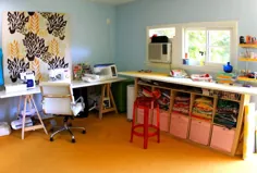 پروژه طراحی مجدد Craft Room: جداول خیاطی و برش DIY