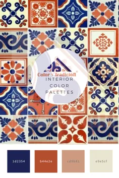 کاشی های سفالی و طرح های ترکیبی دست ساز و کاشی Talavera مکزیکی Color y Tradicion