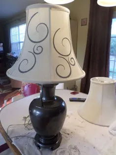 لامپ های برنجی و آباژورهای استنسیل نقاشی