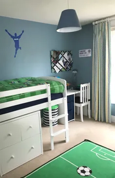 اتاق فوتبال آبی و سبز پسرانه