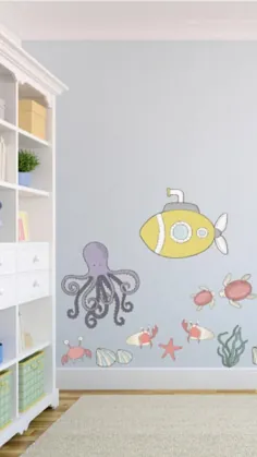 مهد کودک برچسب دیواری مضمون اقیانوس / اتاق خواب کودک / |  اتسی