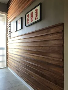 دیوار تخته سنگ چوبی