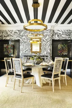این 12 اتاق ناهار خوری شگفت انگیز را با کاغذ دیواری بررسی کنید