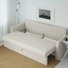 مبل خوابیده HOLMSUND ، بژ Nordvalla - IKEA