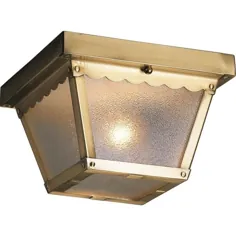 Volume Lighting 1-Light Outdoor Polished Flush Mount Ceiling Fixture-V7231-2 - انبار خانه