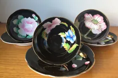 ست چای سیاه تطبیق ناپذیر چای گل دست ساز ژاپنی |  اتسی
