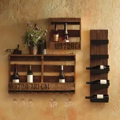 قفسه نوشیدنی دیواری تخته سیاه چوبی