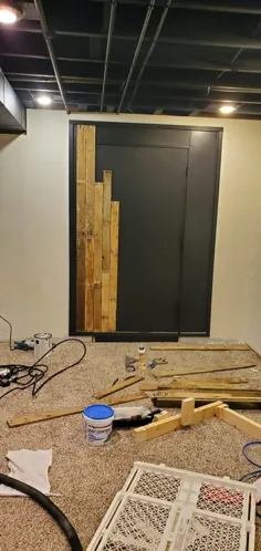 دیوار لهجه DIY با درب مخفی |  ساخت کازیتا