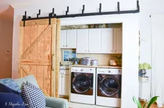 کمد اتاق لباسشویی با درهای انبار کشویی DIY |  11 مگنولیا لین