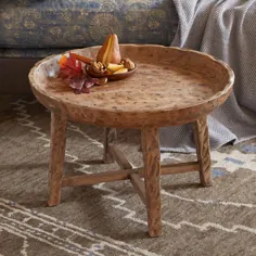 میز انتهایی چوبی پریشان