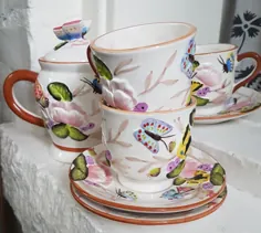 مجموعه قابلمه و لیوان چای پروانه ای |  اتسی
