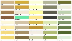 لورا اشلی - مجموعه رنگ - نمونه ها ، نمونه ها ، تراشه های رنگ ، پالت ها