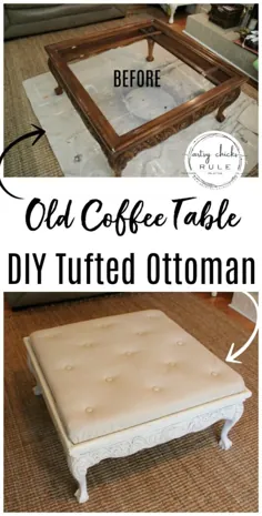 میز قهوه فروشگاه Thrift - چرخانده - DIY Tufted Ottoman - Artsy Chicks RuleÂ®