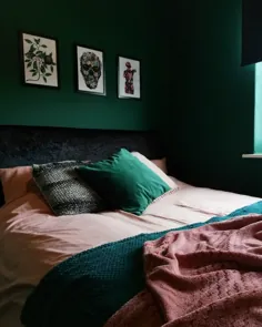 اتاق خواب سبز و صورتی.