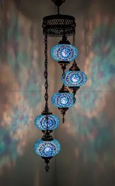 روشنایی لوستر آویز لامپ مراکش آباژور ترکیه |  اتسی