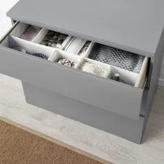 صندوقچه 3 کشویی MALM ، رنگ آمیزی خاکستری ، 311 / 2x303 / 4 "- IKEA