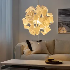 چراغ آویز RAMSELE ، هندسی ، سفید ، 17 اینچی - IKEA