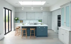 خاکستری آبی طرح آشپزخانه الهام بخش