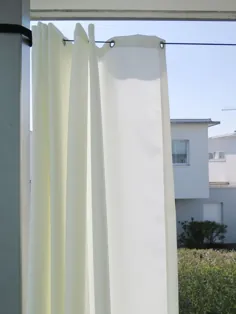 Outdoor-Vorhang SANTORINI 228cm breit [Fertigvorhang weiss] »vorhangbox.ch