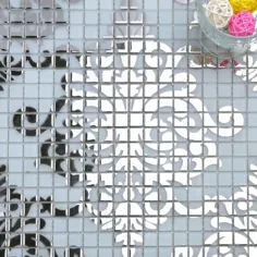 نقاشی دیواری کاشی موزاییک شیشه ای نقاشی کاشی شیشه ای کریستال با روکش پشت برای طرح های دوش |  Bravotti.com