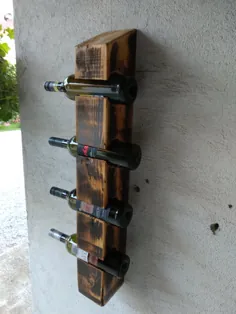 قفسه نوشیدنی دیواری برای چهار بطری
