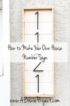 چگونه علامت شماره خانه خود را ایجاد کنیم - یک پروژه بووی